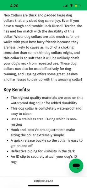 Ezydog Neo Classic Collar - SMALL Carousel 3