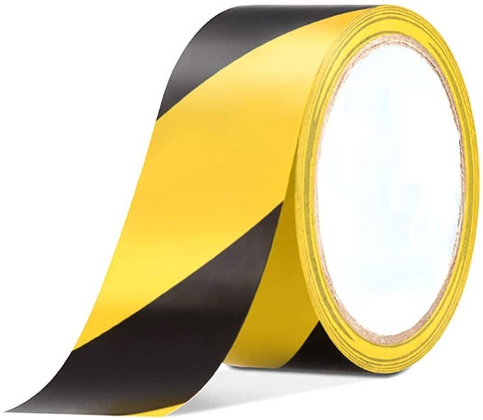Dolphy Floor Marking Tape Zebra Lines (Pack of 5) - High Visibility Black & Y... Carousel 2