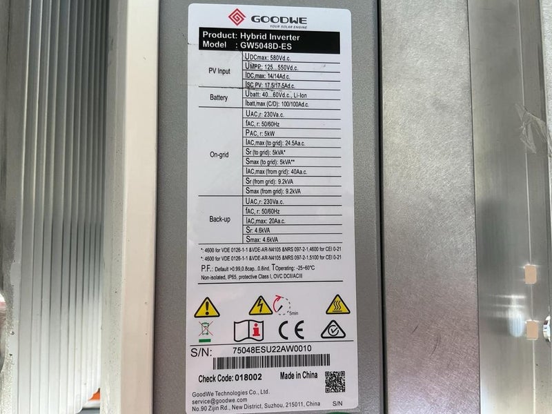 Goodwe GW5048D-ES Hybrid Inverter Carousel 5