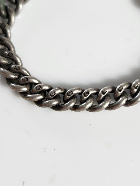 Antique English Sterling chain part lion passant on every link (J) Carousel 1