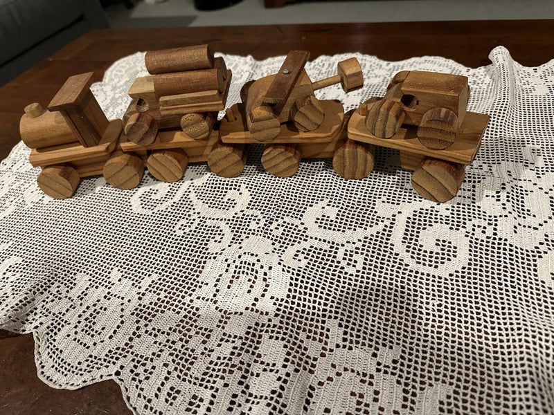 Handmade Wooden Train Carousel 8