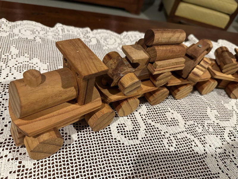 Handmade Wooden Train Carousel 1
