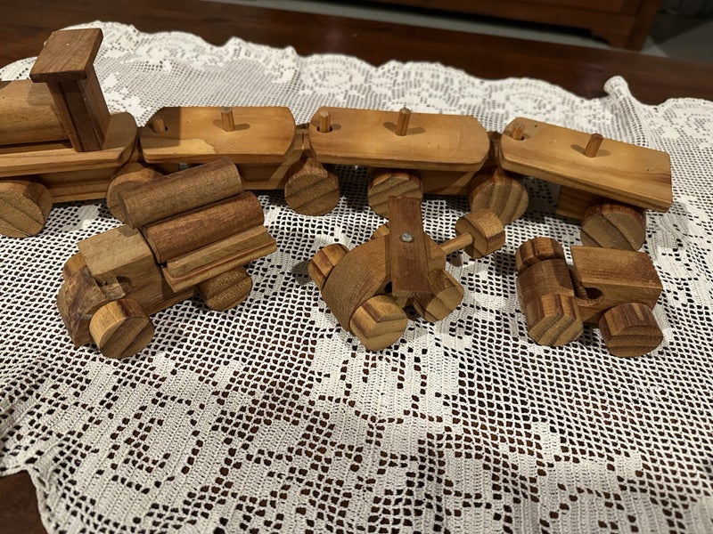 Handmade Wooden Train Carousel 2