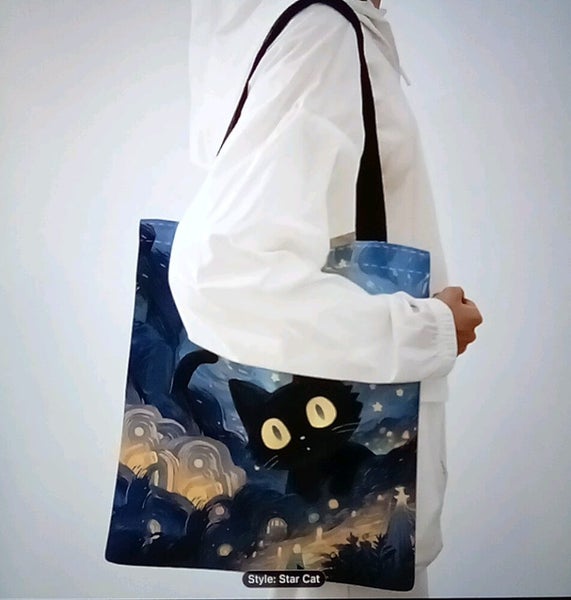THE CATTAGE - Whimsical Cat Tote Bag Add Cuteness To Your Outings Carousel 2