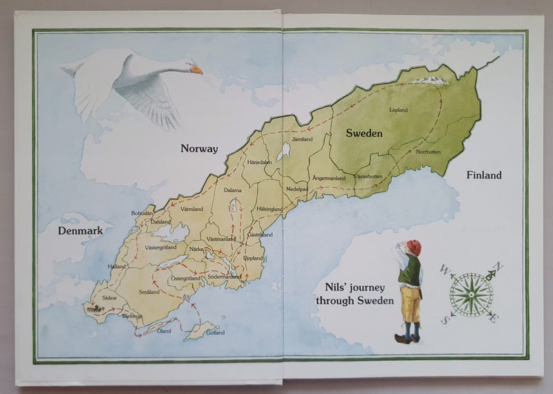 Selma Lagerlof: The WONDERFUL ADVENTURES of NILS (hbk, illstd by Lars Klinting) Carousel 2