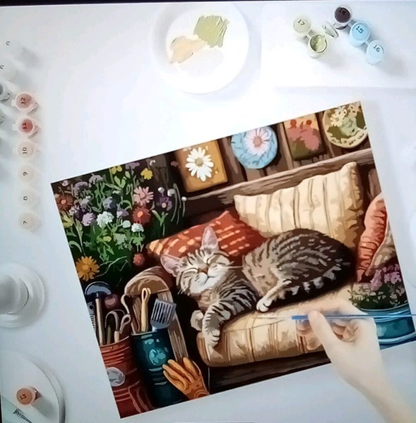 THE CATTAGE - Adorable Cat Paint By Numbers Kit Make Some Beautiful Home Decor Carousel 5