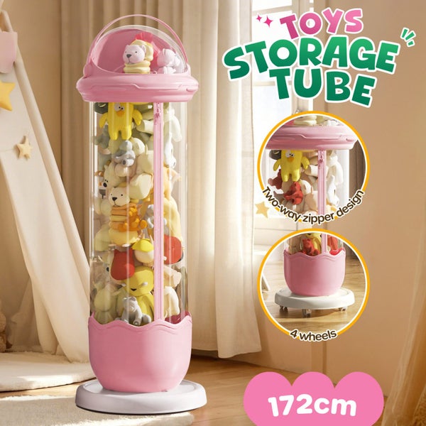 Plush Doll Toy Storage Tube Organizer Carousel 1