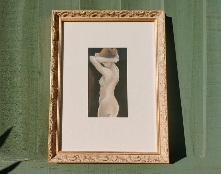 NZ Artist Christine King Original Nude Study. "Aglow" Carousel 2