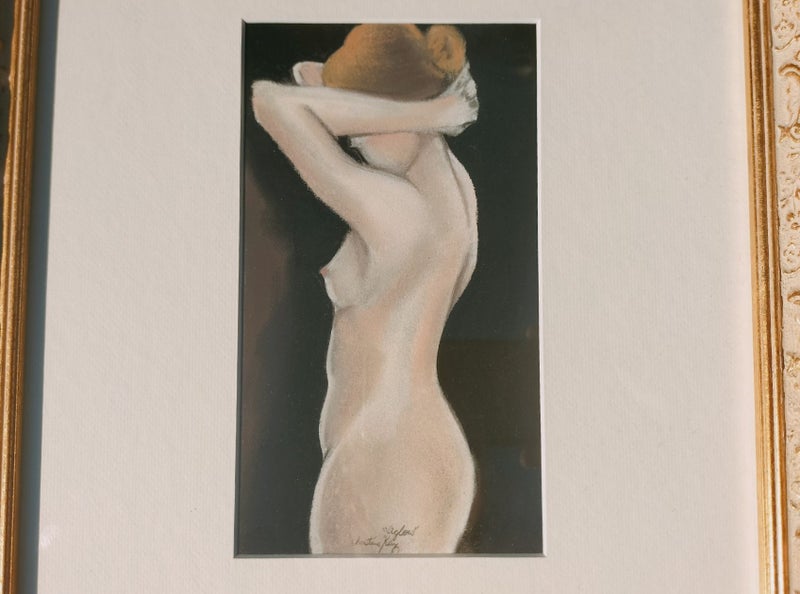 NZ Artist Christine King Original Nude Study. "Aglow" Carousel 1
