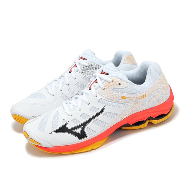 Mizuno Wave Voltage 2 White Orange Men Volleyball Sports Shoes V1GA2460-98 Carousel 16