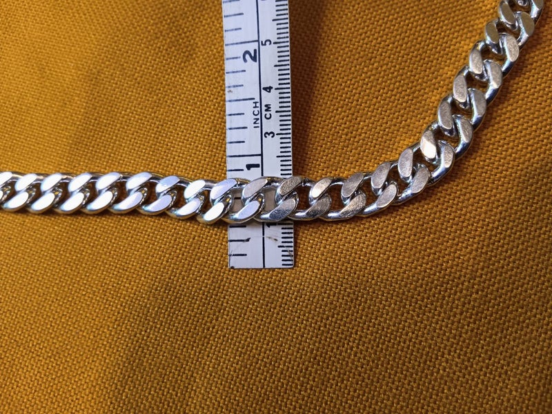 Huge bling sterling silver Cuban link chain Carousel 4