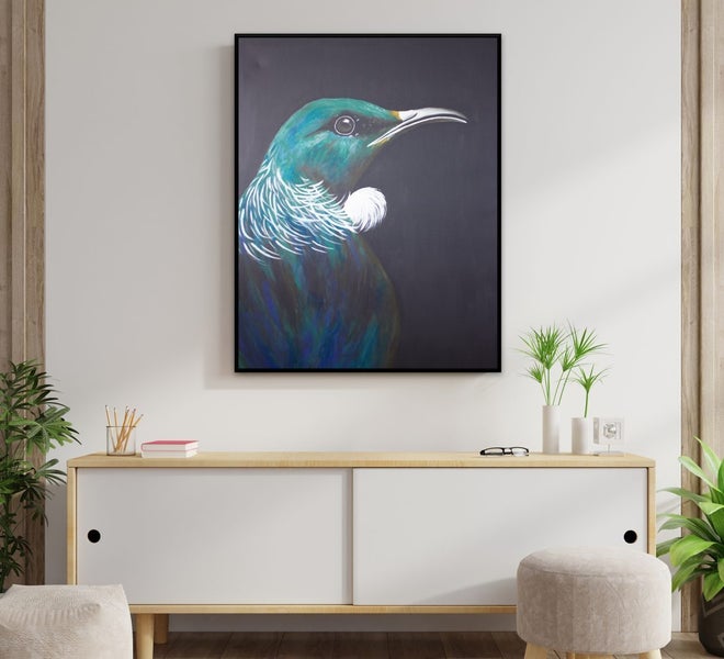 Midnight Tui - Fine Art A1 print Carousel 1