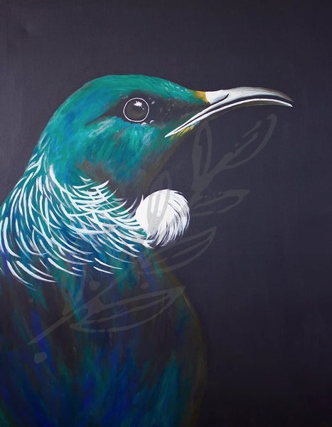 Midnight Tui - Fine Art A1 print Carousel 2