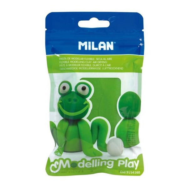 Milan Air Dry Modelling Play Clay 100gm Light Green Carousel 1