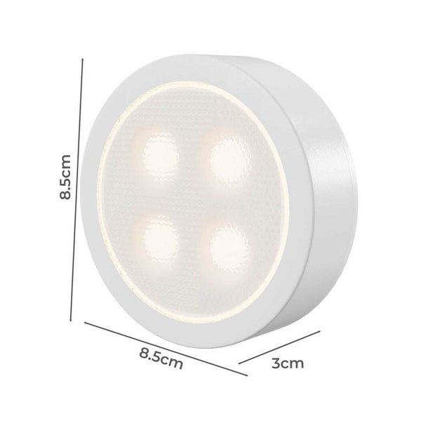Emitto 3x RGB LED Under Cabinet Puck Lights Remote Control Kitchen Display Lamp Carousel 10