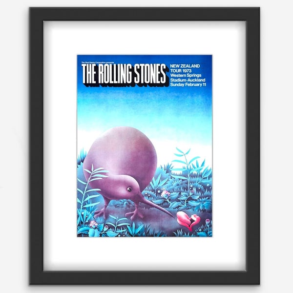 The Rolling Stones 1973 New Zealand Tour Poster | Framed Print 1/10 Carousel 2