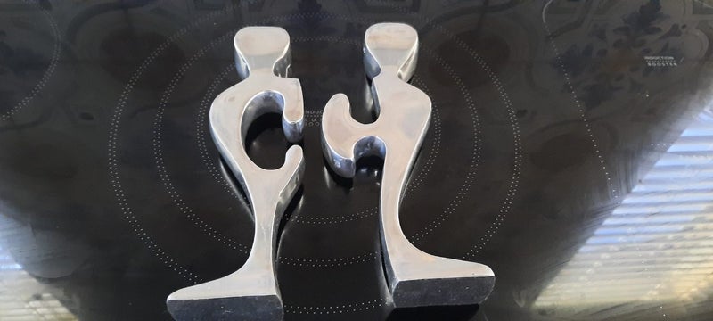 Interlocking sculptural candle holders style Willi Gutmann 1970s 1980s Carousel 6