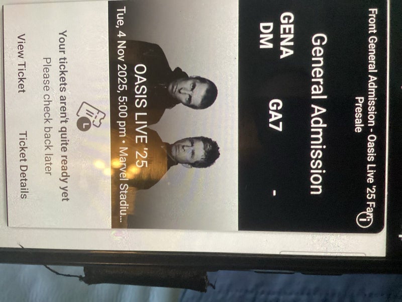 2 x Oasis Ticket Carousel 2
