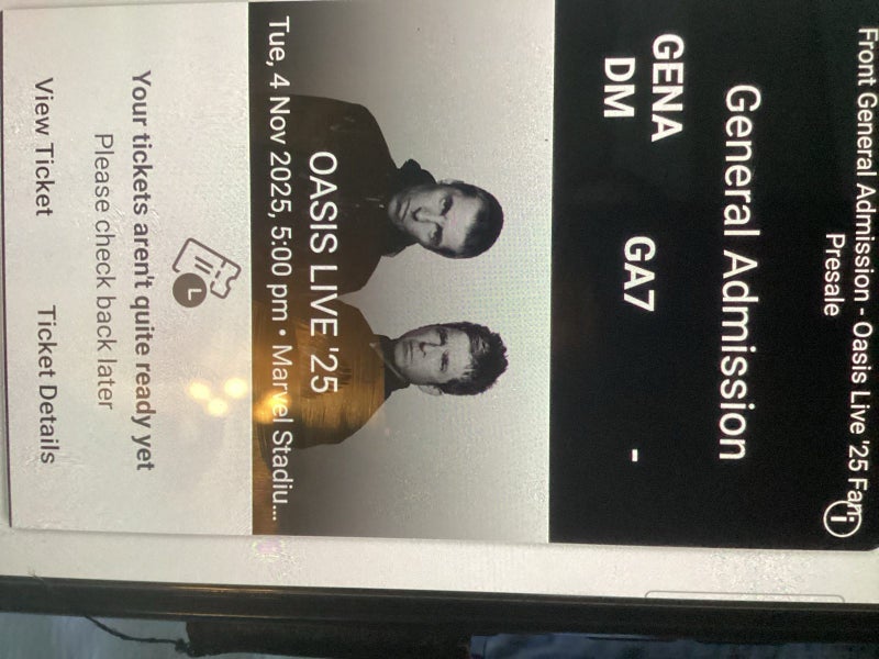 2 x Oasis Ticket Carousel 3