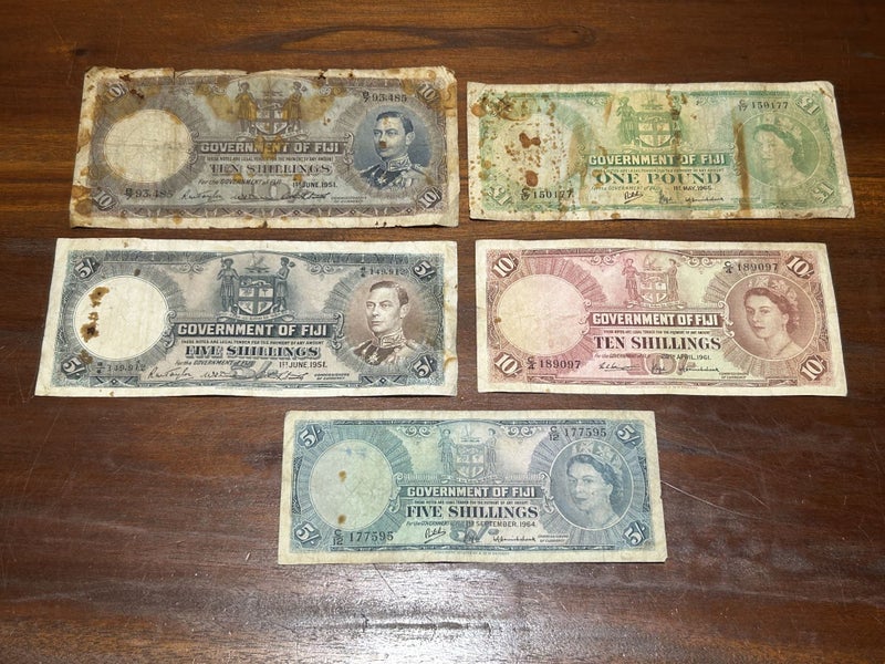 Fiji - Scarce Pre-Decimal Banknote Collection Carousel 1