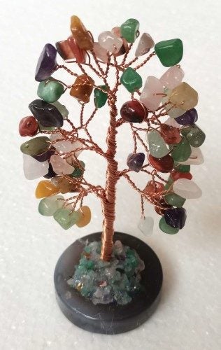Mixed Gemstone Tree - Agate Base (14cm) Carousel 2