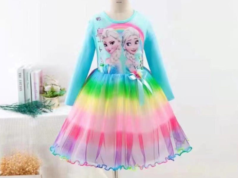 2y 3y 4y 5y 6y Frozen Snow Queen L/S colourful dress Carousel 2
