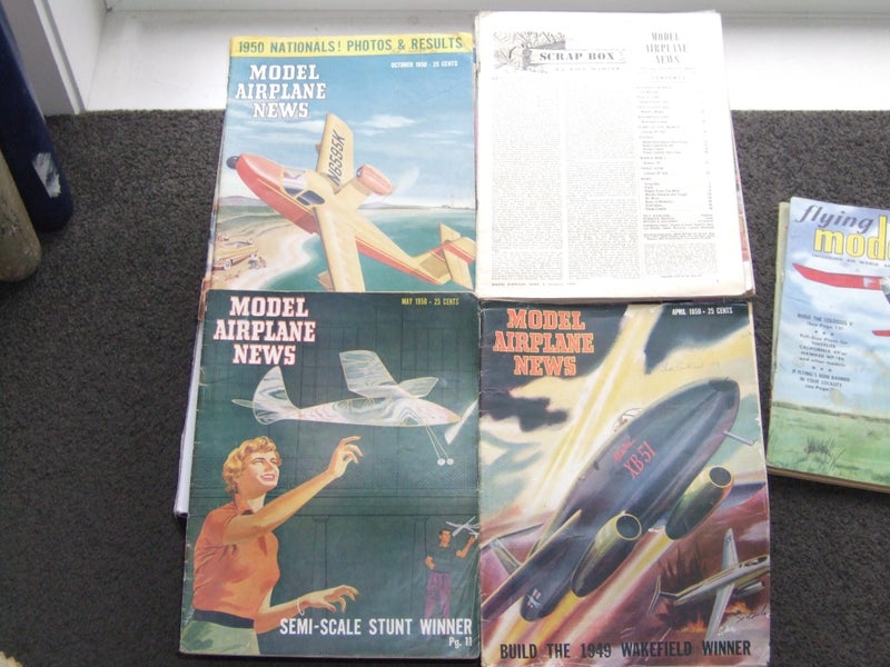 Model Airplane News 1949-52 x21 + flying models 1949-52 x3 Carousel 3