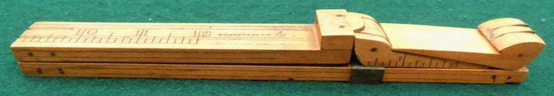 Antique Ruler WOOD Human FOOT Measure *in FEET* Superb Cond. BOXWOOD Treen TOOL Carousel 1