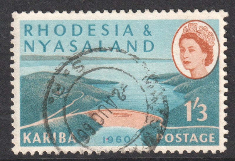 Rhodesia & Nyasaland - 1960 - Kariba Dam - 1/3d - FU Carousel 1