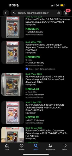 Pokemon Pikachu Full Art CHR Japanese Dream League 054/049 PSA 9 Mint Carousel 4
