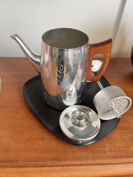 Mid century coffee perk .wooden handled. Carousel 2