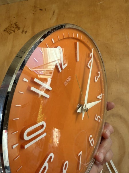 Vintage/Retro Metamec Orange Electric Clock Carousel 3