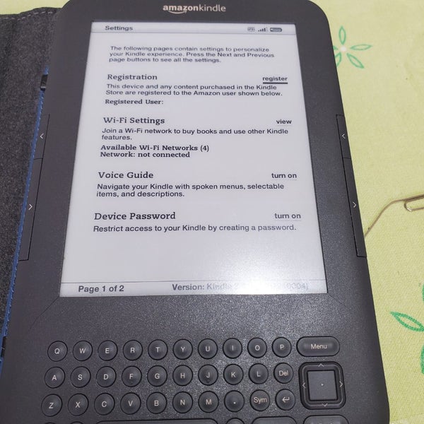 AMAZON KINDLE KEYBOARD 3RD GENERATION in BLUE HARDCOVER WALLET Carousel 2