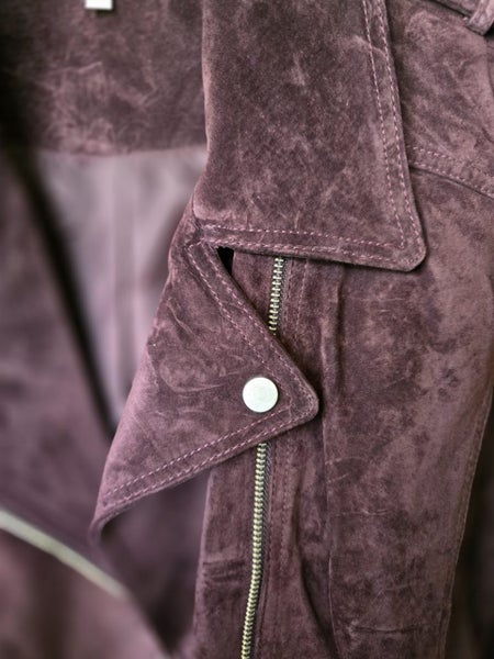 Grace Hill Genuine Suede Leather Jacket - size 20 - new condition - Burgundy Carousel 6