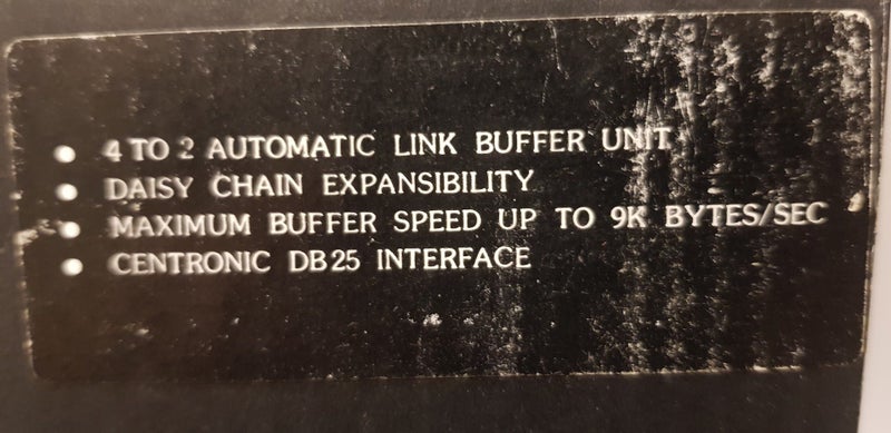 VINTAGE - SMART LINK HB-402P 256k (B1) CENTRONIC DB25 INTERFACE Carousel 6