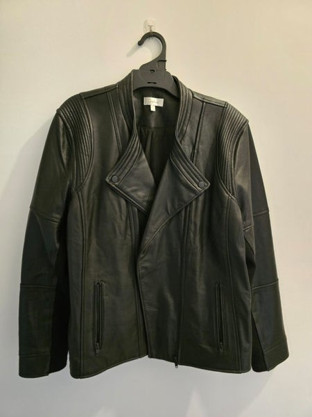 Capture Genuine Suede Leather BikerJacket - size 20 - new condition - Black Carousel 1