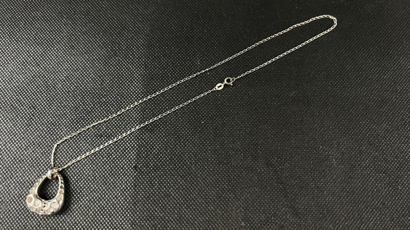 Sterling Silver "Holed Handbag" Pendant on Sterling Silver Chain - Lot E355 Carousel 1