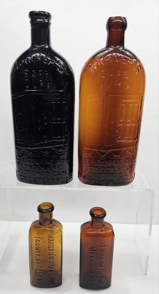 4 x Warner's Safe Cure bottles Carousel 1