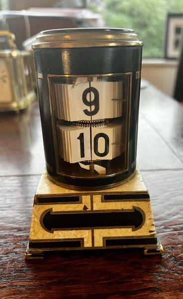 Antique Art Deco Plato Flip Clock Carousel 1