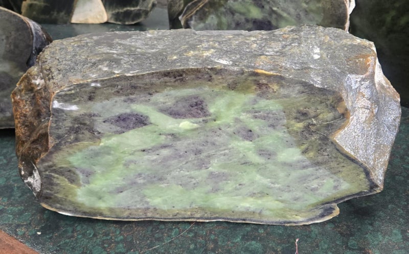 Genuine NZ Pounamu/Greenstone Rough Block Carousel 2
