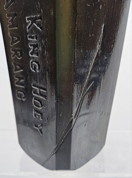 1800's square black glass pig snout sealed gin bottle Carousel 4
