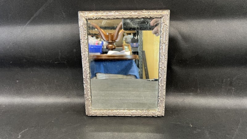 Large Antique Sterling Silver Rectangle Mirror / Photograph Frame - Lot W218 Carousel 1