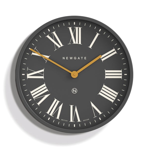 Newgate Mr Butler Wall Clock Moonstone Grey Reverse Dial Carousel 1