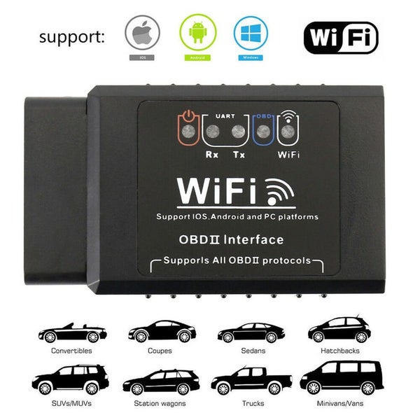 Portable ELM327 WIFI OBD2 OBDII Scanner Scan Kit For iOS Android Windows Symbian Carousel 11