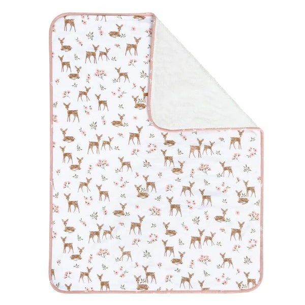 Organic Jersey Sherpa Baby Blanket Sophia Garden - Living Textiles Carousel 3
