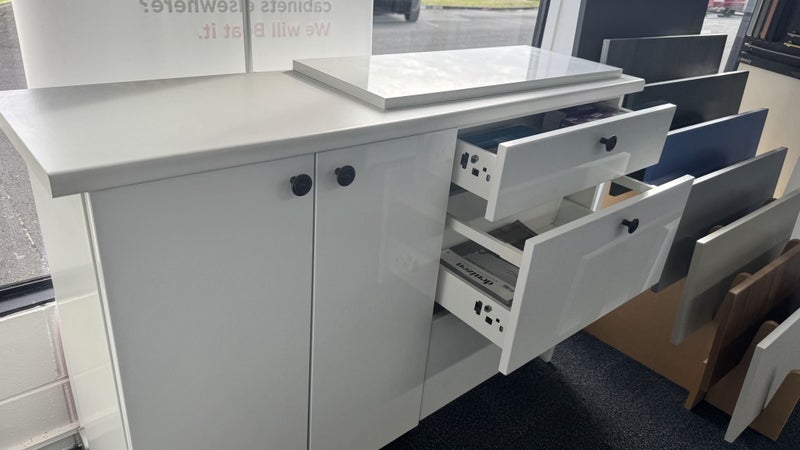 1200mm High Gloss White Kitchenette - FULLY ASSEMBLED Carousel 2