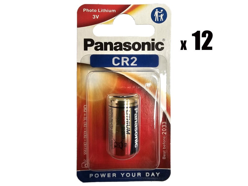 Panasonic CR2 Lithium 3V Photo battery - 12 Pack (B1 x 12) Carousel 1