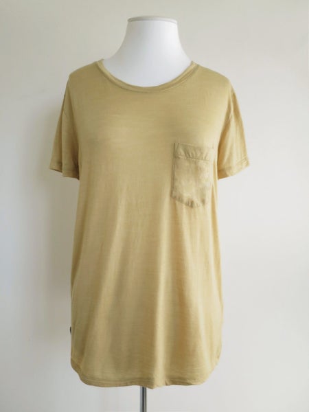 ICEBREAKER (NZ) *Merino Wool Blend Mustard Relax Layering Tee* 10/12 Carousel 1