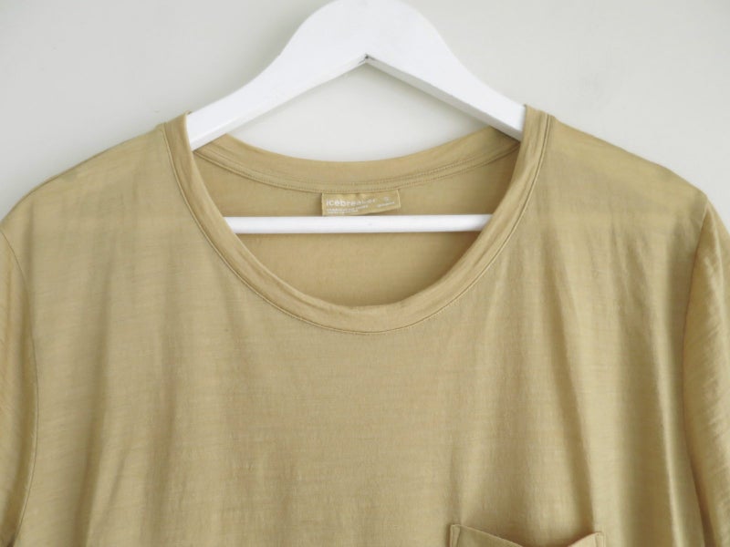 ICEBREAKER (NZ) *Merino Wool Blend Mustard Relax Layering Tee* 10/12 Carousel 2
