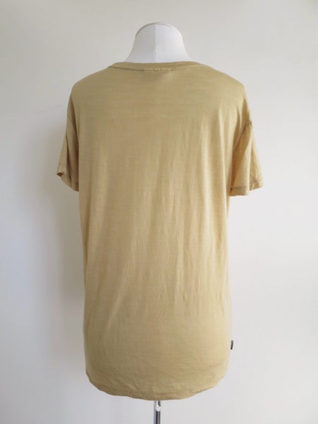 ICEBREAKER (NZ) *Merino Wool Blend Mustard Relax Layering Tee* 10/12 Carousel 3